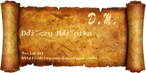Dóczy Mónika névjegykártya