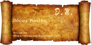 Dóczy Mónika névjegykártya